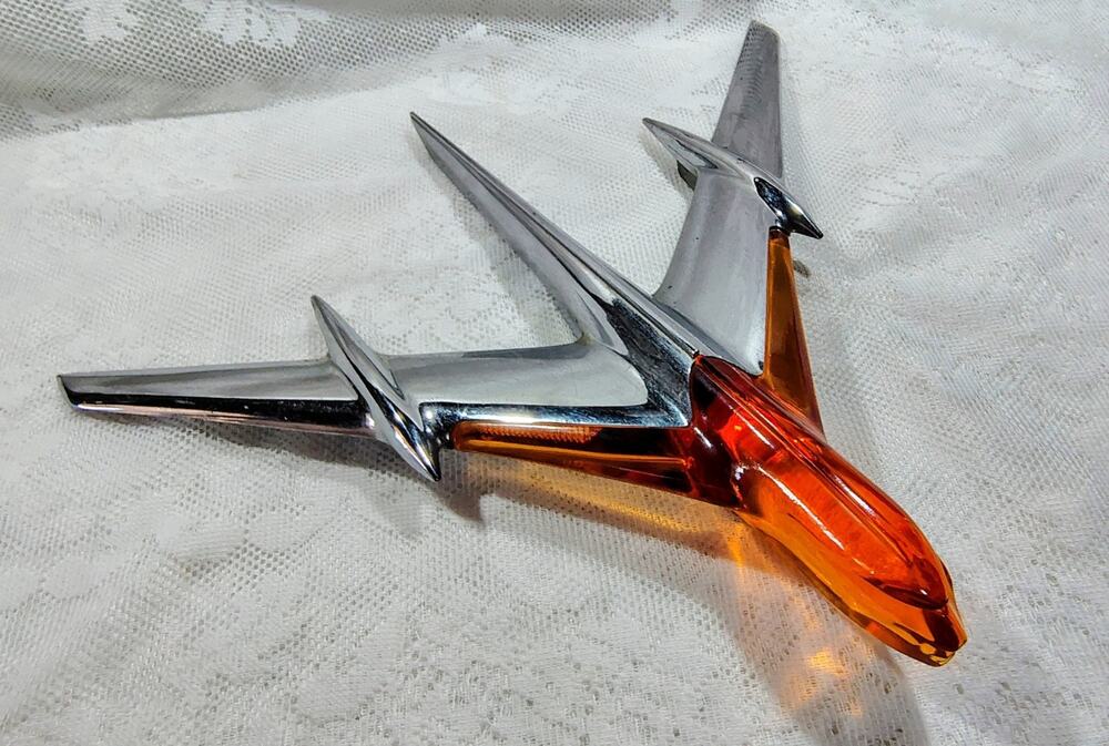 ORIGINAL 1955 Pontiac Hood Ornament Chieftain Star Chief Rat Rod